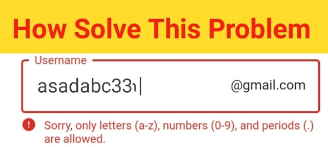 Sorry only letters(a-z) numbers (0-9) are allowed