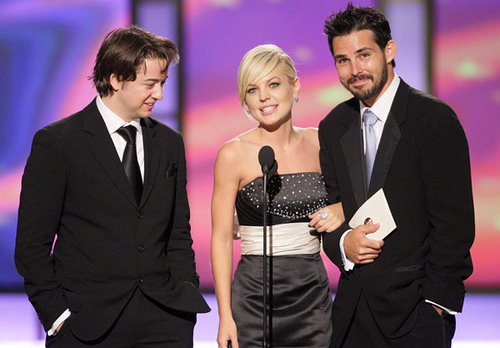 Bradford Anderson, Kirsten Storms and Jason Cook presenting at the 35th annual Daytime Emmy awards pic