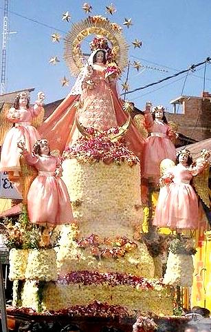 Foto de la Virgen de la Candelaria en su procesión