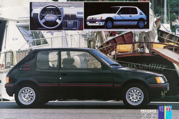 El PEUGEOT 205 GTi PTS 125 es un coche  icónico de la década de los 80