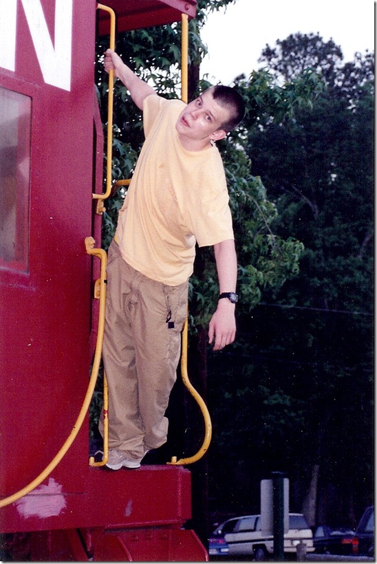 Alex Hanging Off Caboose0001