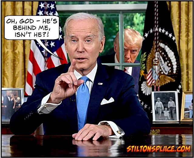 stilton’s place, stilton, political, humor, conservative, cartoons, jokes, hope n’ change, trump, mugshot, biden