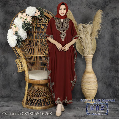 Kaftan Bordir marwah KHZ - Butik Busana Muslim Terbesar dan Terlengkap