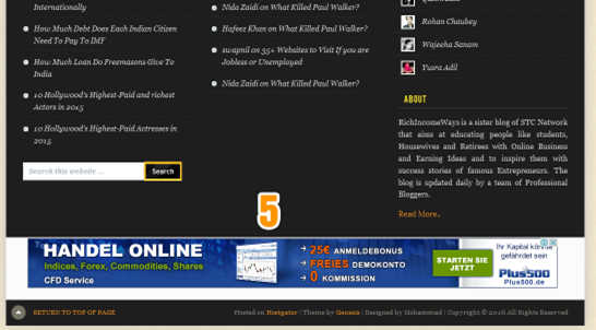 Showing 5 AdSense Ads Per Page