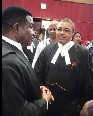 Barr Ejiofor with Chief Mike Ozokhome SAN at the Appeal Court today