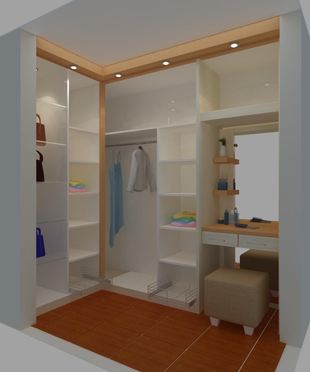 Jasa Desain Interior  Wardrobe lemari  pakaian  belajar 