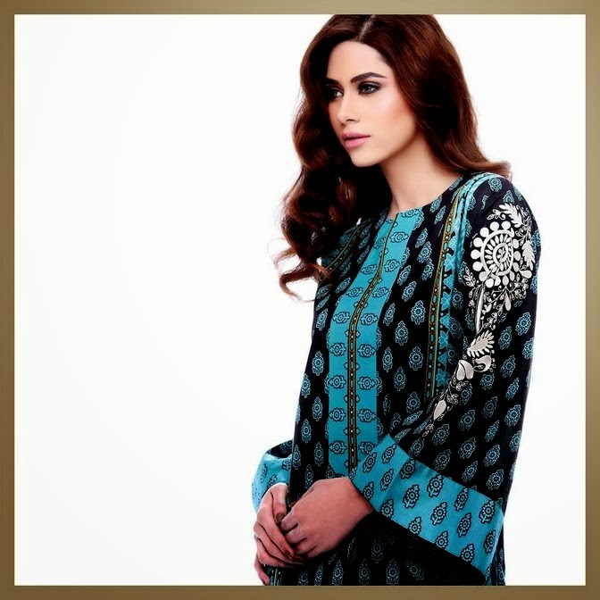Elegant Blue Lawn Collection 2014