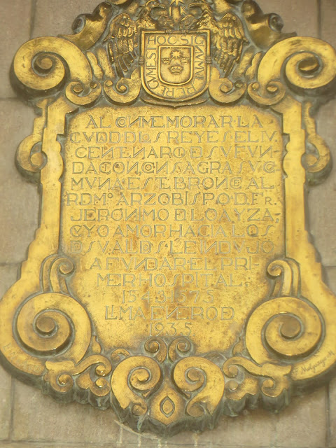 Palacio Arzobispal de Lima - Placa Conmemorativa