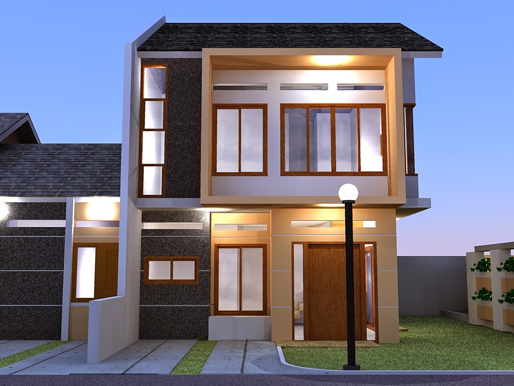 Desain Rumah Minimalis 2 Lantai Sebagian