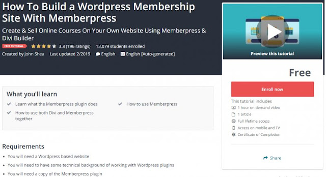 [100% Free] How To Build a Wordpress Membership Site With Memberpress