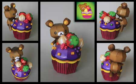 Rilakkuma Happy Cupcake Papercraft