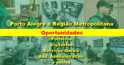 STV abre vagas para Serviços Gerais, Porteiros, Vigilantes e outros Região Metropolitana