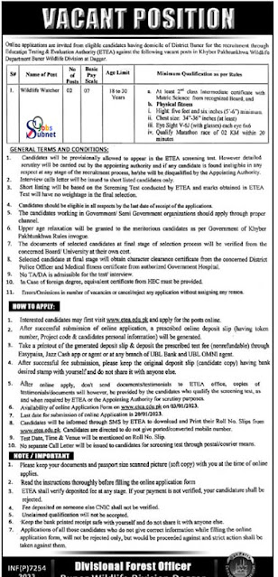 Forest Department Wildlife Jobs 2023 Advertisement