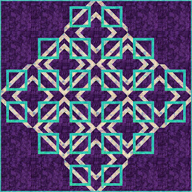 Turning Tiles quilt using Island Batik Lavendula fabrics in McCall's Quilting Jan/Feb 2019 magazine