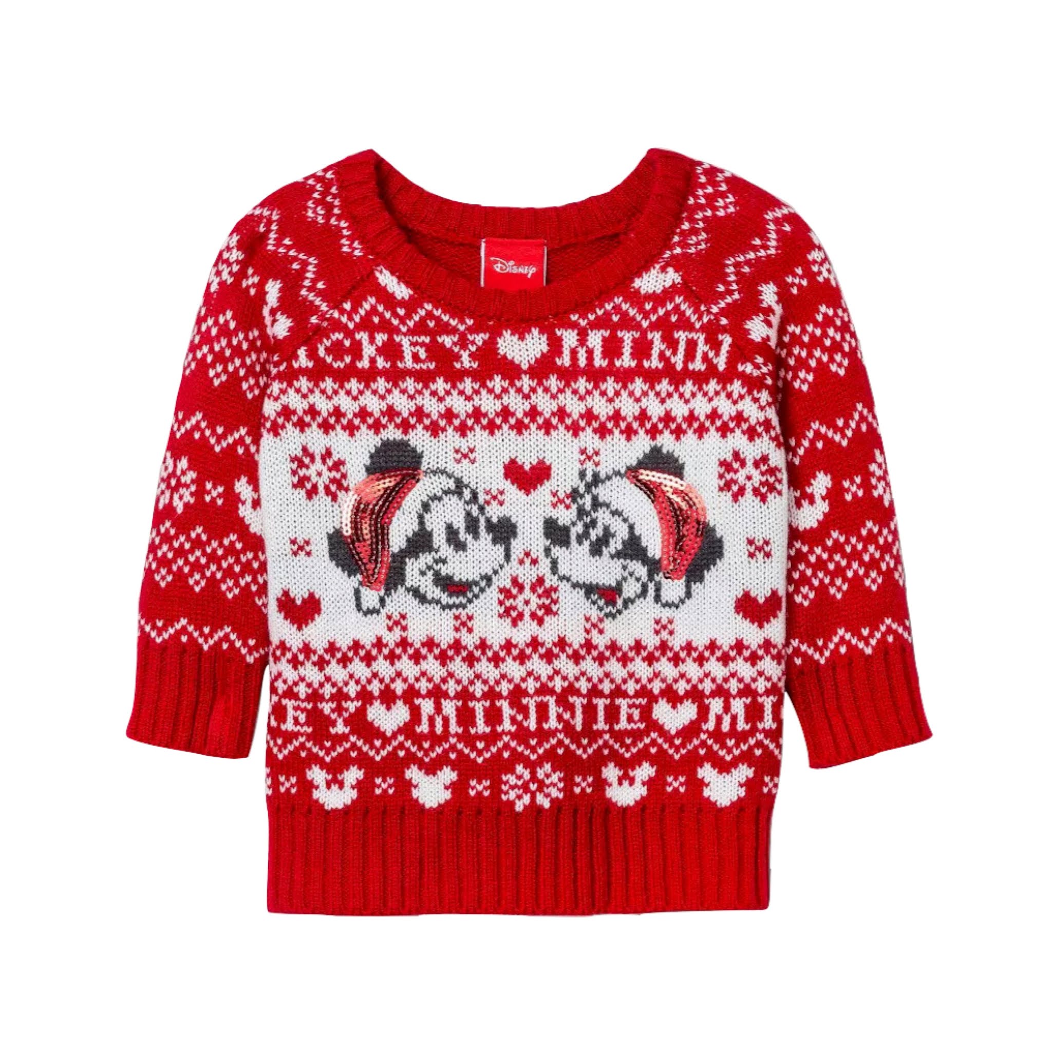 Baby Mickey & Minnie Pullover Christmas Sweater from Target