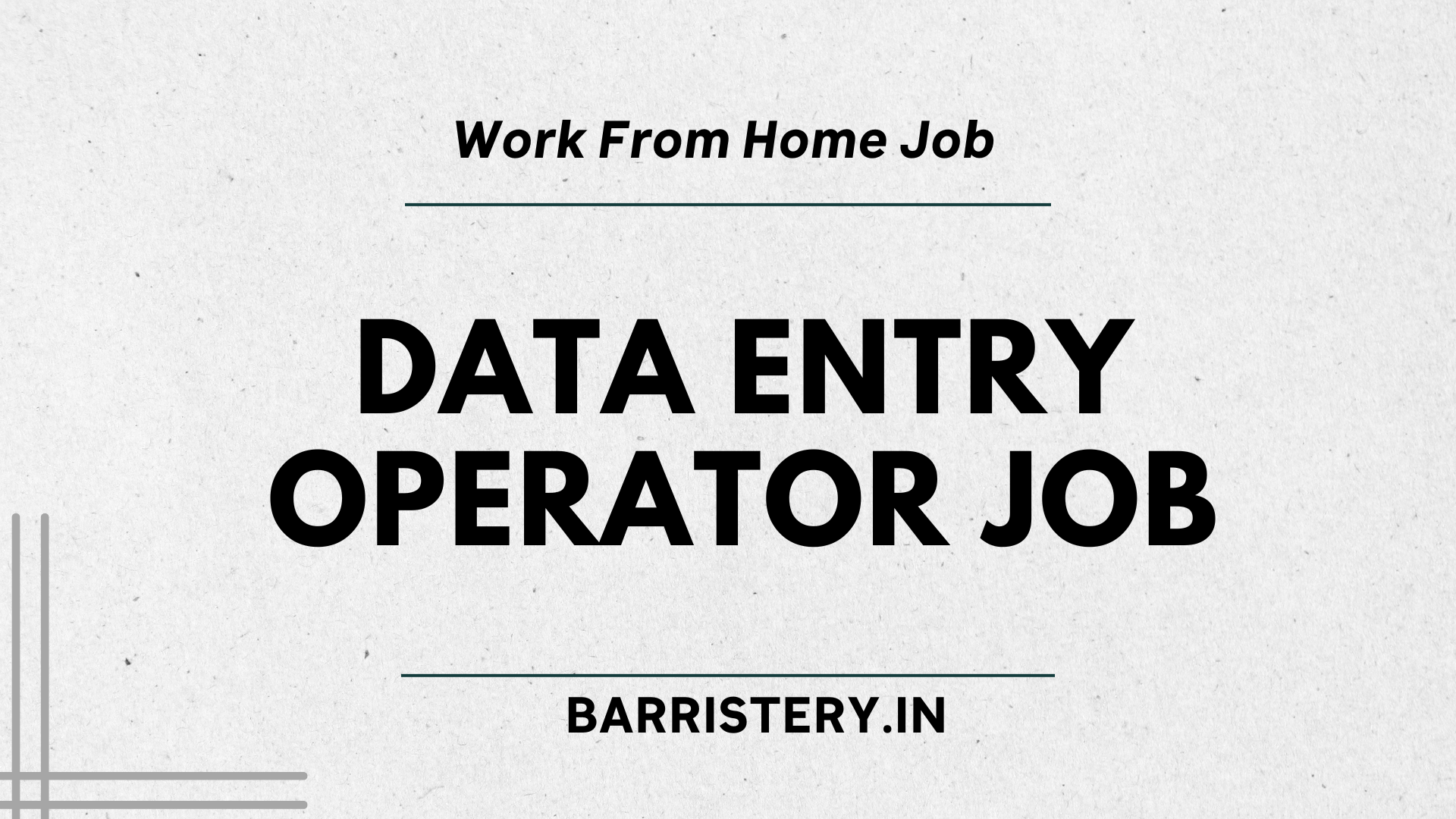 Data Entry Operator at Ambay Enterprises - Work From Home Job