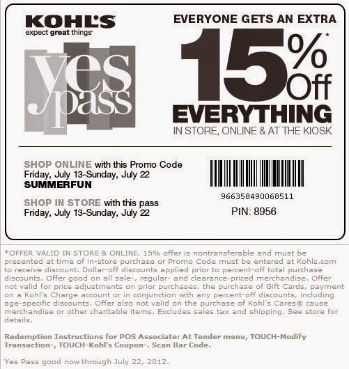 Printable Coupons: Kohls Coupons