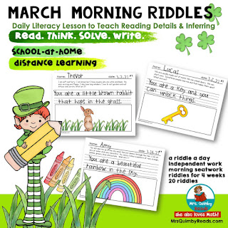 march morning riddles, teaching resource