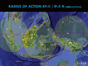 Gambaran Jangkauan Pesawat KFX untuk Indonesia