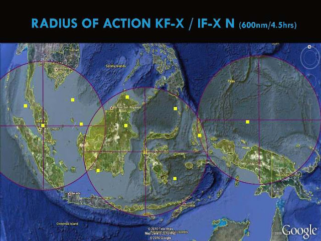 Gambaran Jangkauan Pesawat KFX untuk Indonesia