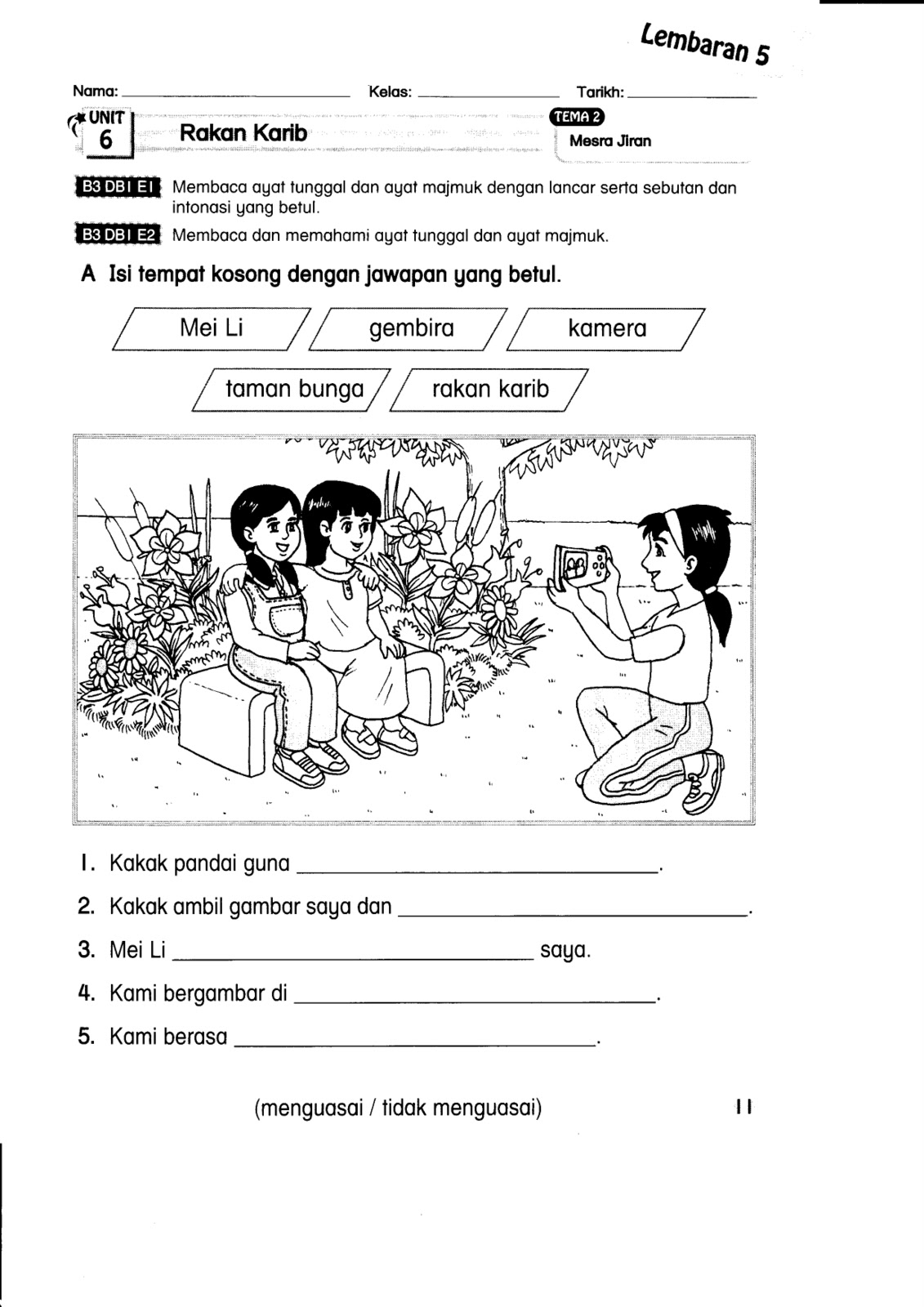 BAHASA MELAYU TAHUN 1 Latihan