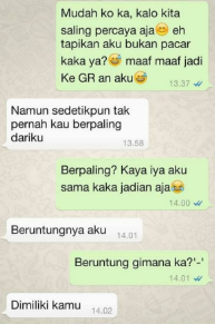 Kumpulan chat WA Whatsapp Romantis dengan Pacar 