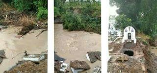 Puluhan Makam di Simalingkar B Medan Amblas dan Hanyut ke Sungai Babura