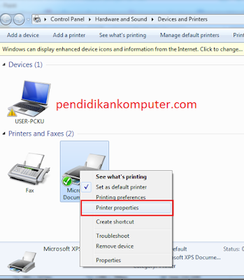 Cara Sharing Printer Di Windows 7 Mengunakan Jaringan LAN / Wifi