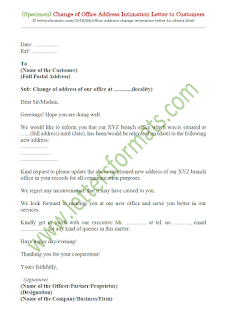 sample business change of address letter to clients