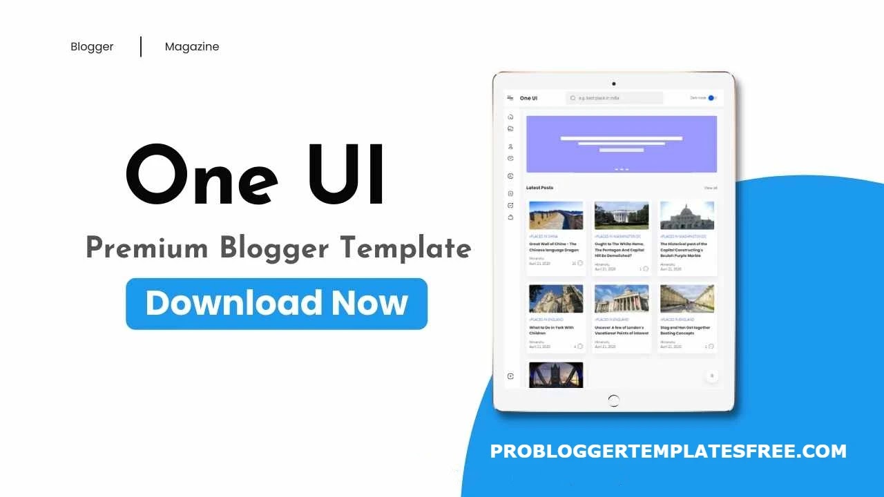 One UI Premium Blogger Template Free DownloadOne UI Premium Blogger Template Free Download