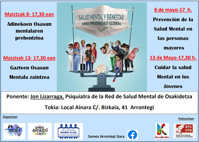 Rontegi acoge una charla el 8 de mayo una charla sobre la prevención de la salud mental en personas "mayores"