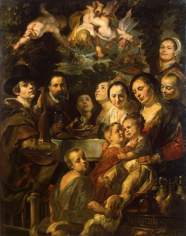 Self-Portrait with Parents, Brothers, and Sisters by Jacob Jordaens - Portrait Paintings from Hermitage Museum