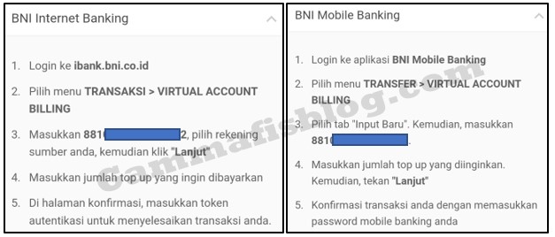 Cara Top Up Dana melalui Bank BNI