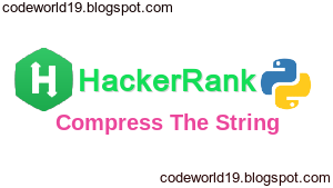Compress the String in python - HackerRank Solution