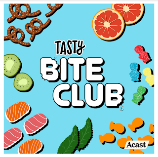 Graphic of Bite Club with candy icons around the edge.