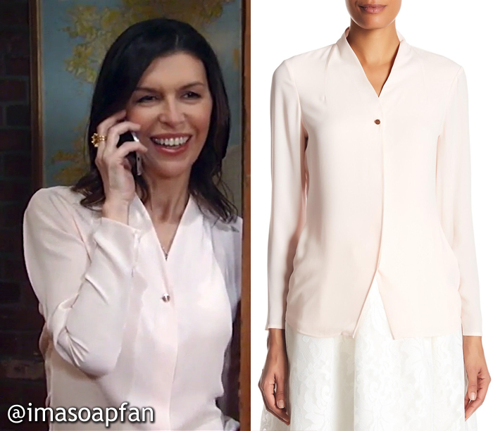 Alex Marick, Finola Hughes, Light Pink Blouse, Ted Baker, GH, General Hospital, Season 55, Episode 05/11/17