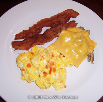 Breakfast for dinner from Mrs. W at Mrs; W's Kitchen blog