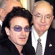 Bono and Senator Jesse Helms