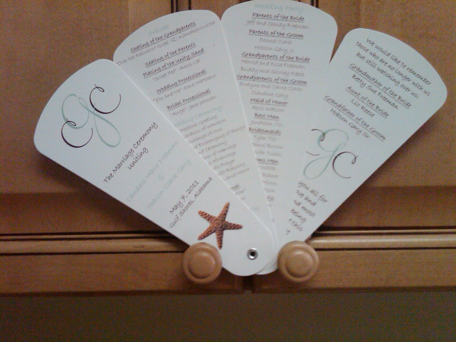 fan wedding invitations