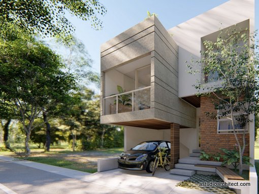 Jual Desain Rumah  Rumah  Mungil  dengan split  level  dan void 