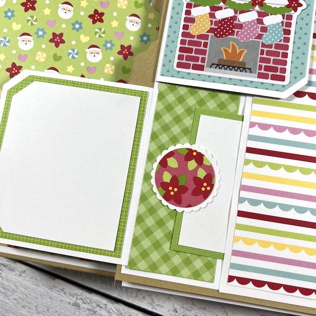 Christmas Scrapbook Album with pocket and cards