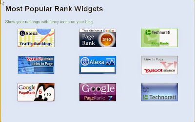 Cara Memasang Rank Widget di Blog