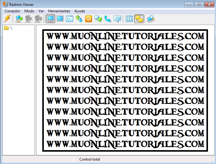 Interfaz del programa remoto Radmin
