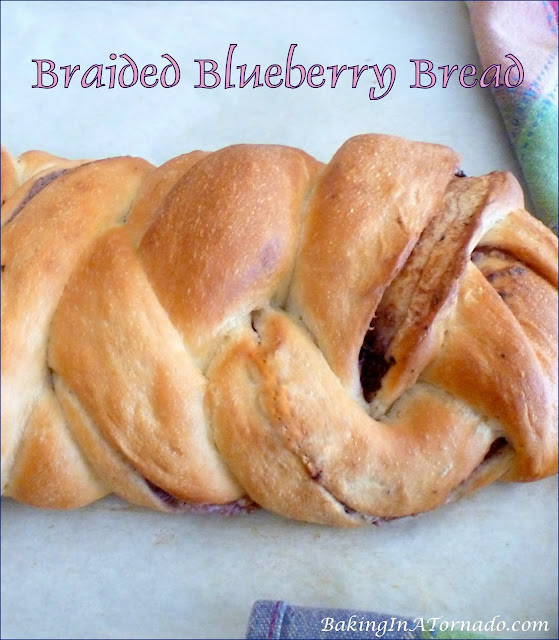 Braided Blueberry Bread | recipe developed by www.BakingInATornado.com | #recipe #bread