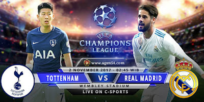 Prediksi Bola Jitu Tottenham Hotspur vs Real Madrid 2 November 2017