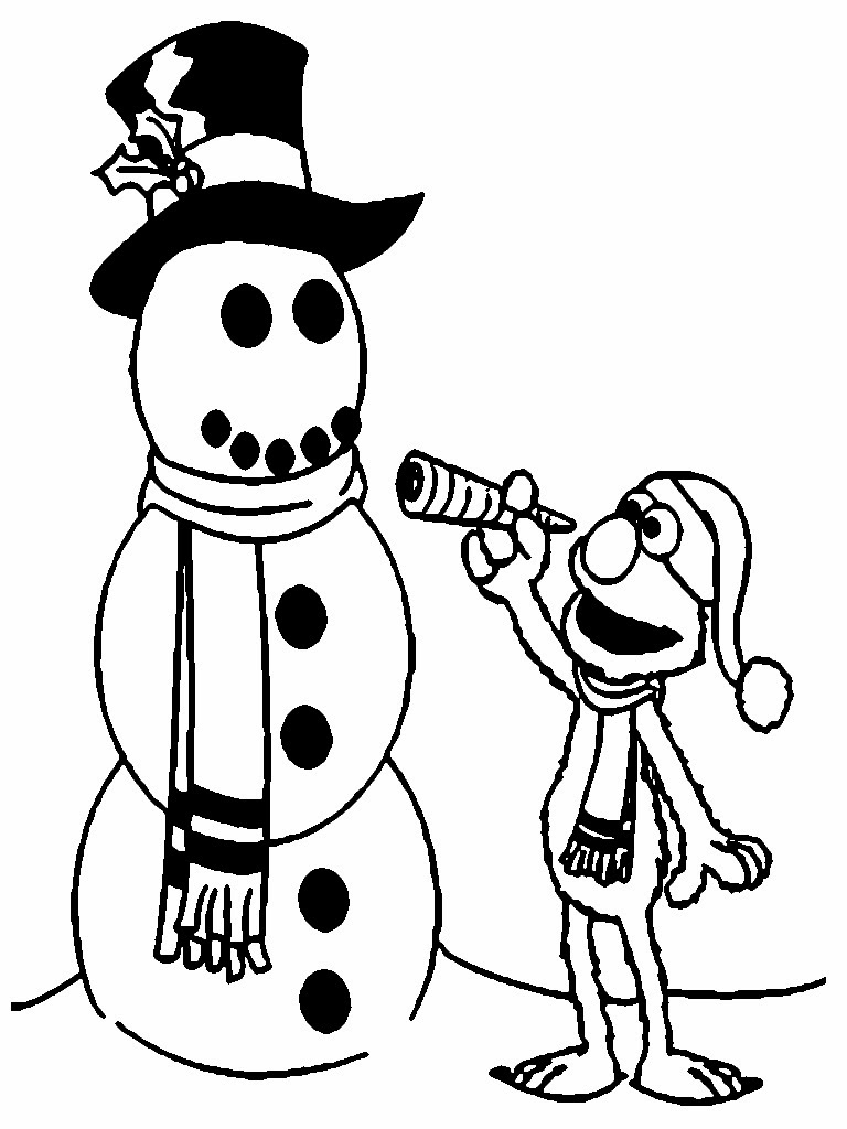 Christmas Elmo Coloring Pages 9