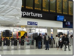 All the trains at Waterloo Station in London