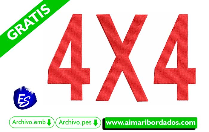 Logo 4X4 Para Bordar