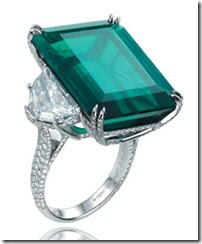 white gold emerald ring