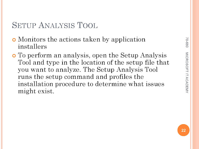 Exam 680 -  Sett up Analysis Tool Windows 7